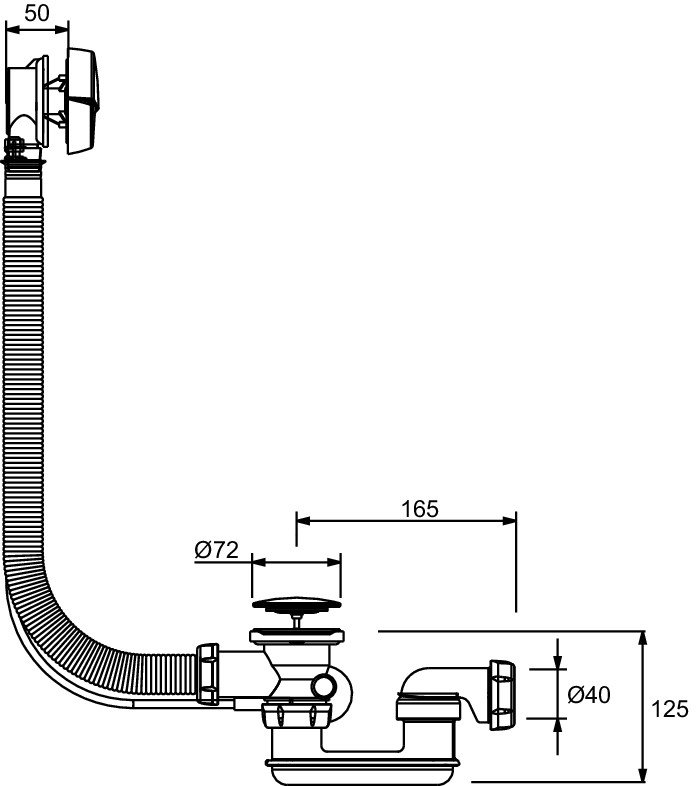 Слив-перелив для ванны Jacob Delafon E70174-CP, шт Слив-перелив для ванны Jacob Delafon E70174-CP, шт