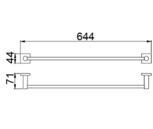 Полотенцедержатель одинарный Timo Selene Black 12053/03