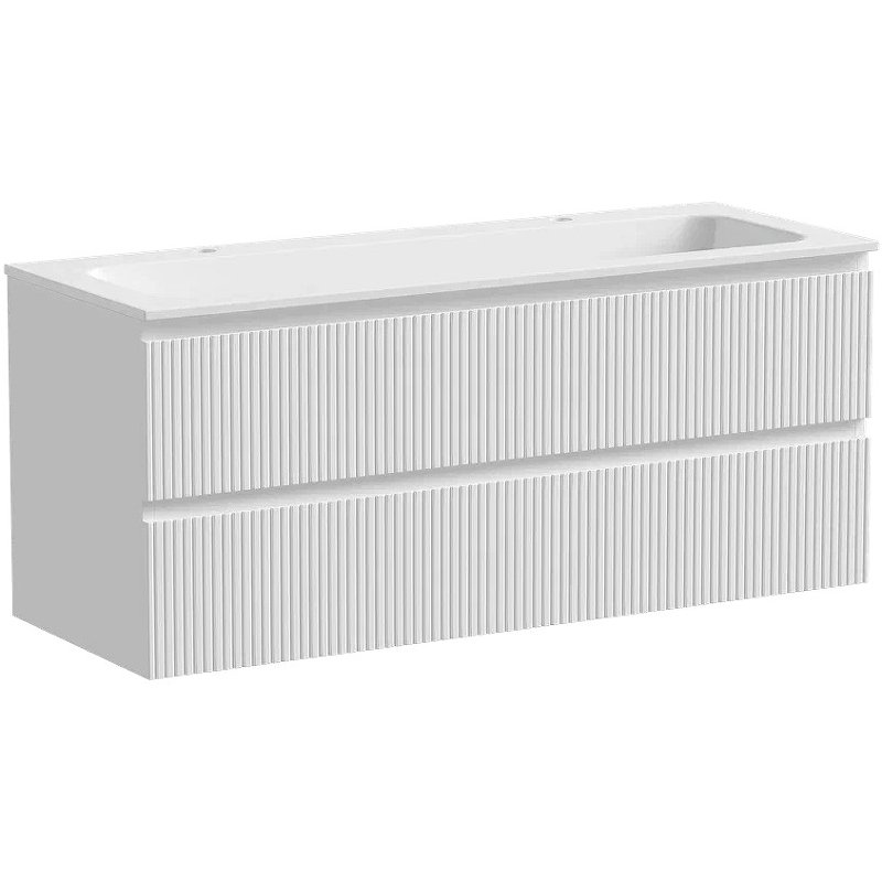 Тумба подвесная SANCOS Snob T 1195х445х500, c двумя ящиками оснащенными доводчиками, Bianco, арт.SNT120W Тумба подвесная SANCOS Snob T 1195х445х500, c двумя ящиками оснащенными доводчиками, Bianco, арт.SNT120W