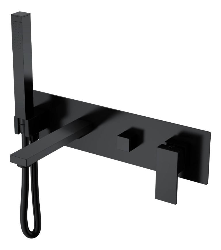 Смеситель для ванны встроенный Qubic Matt Black Смеситель для ванны встроенный Qubic Matt Black