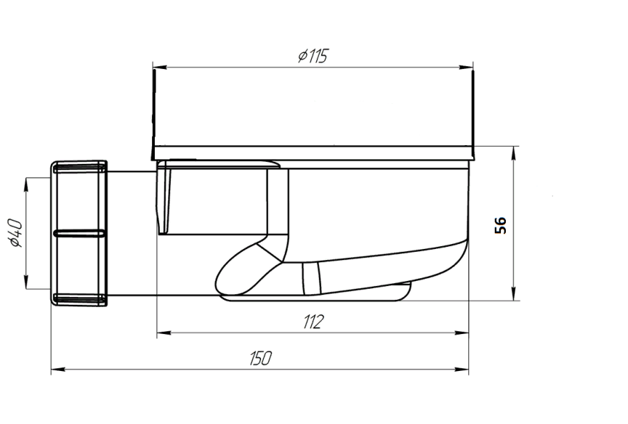 Слив Creto для поддонов Ares, Etna, Scala Слив Creto для поддонов Ares, Etna, Scala