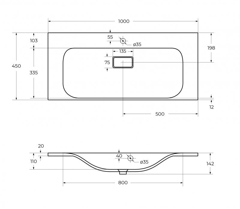Раковина из литьевого мрамора BelBagno BB1000/445-LV-MR-PR Раковина из литьевого мрамора BelBagno BB1000/445-LV-MR-PR