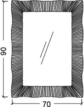 Зеркало SOHO золото 70х100 ППУ с подсветкой 563 Boheme Зеркало SOHO золото 70х100 ППУ с подсветкой 563 Boheme