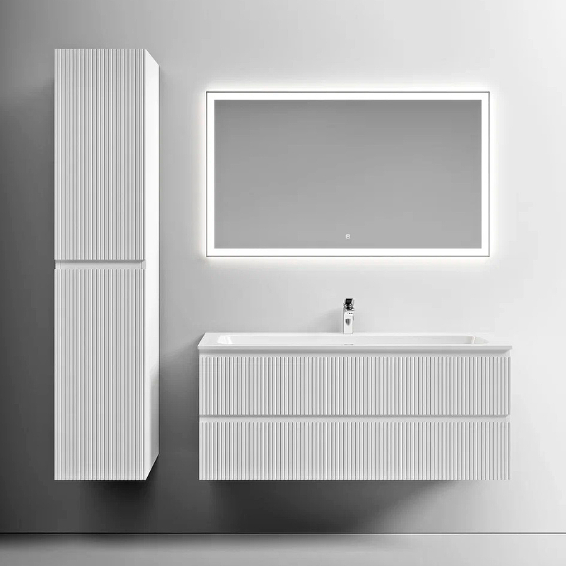 Тумба подвесная SANCOS Snob T 1195х445х500, c двумя ящиками оснащенными доводчиками, Bianco, арт.SNT120W Тумба подвесная SANCOS Snob T 1195х445х500, c двумя ящиками оснащенными доводчиками, Bianco, арт.SNT120W