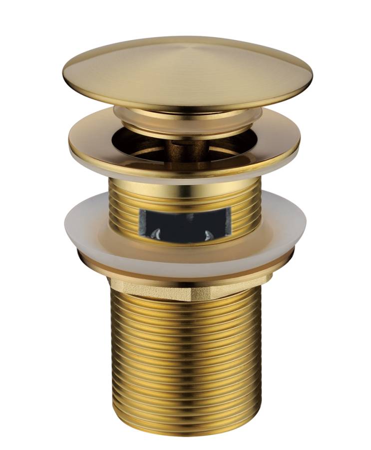 Слив для раковины, автомат(клик-клак) Matt Gold с переливом Слив для раковины, автомат(клик-клак) Matt Gold с переливом