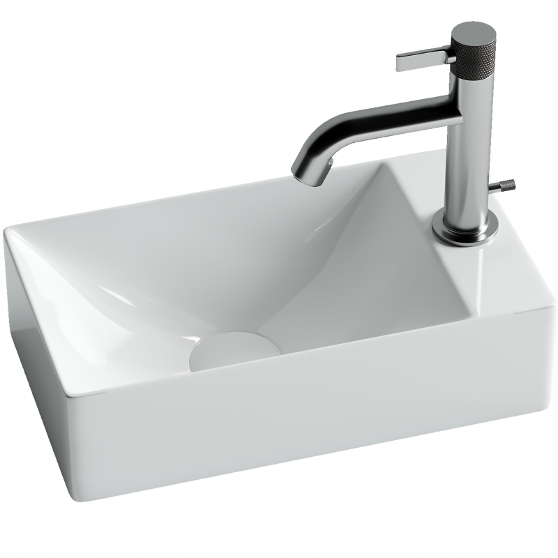 Умывальник подвесной прямоугольный (отверстие под смеситель R) Element 375*215*100мм Умывальник подвесной прямоугольный (отверстие под смеситель R) Element 375*215*100мм