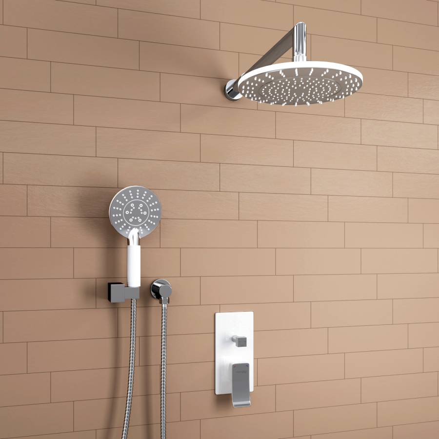 A16067WHITE Встраиваемый комплект для душа с верхней душевой насадкой и лейкой Wasserkraft A16067WHITE Встраиваемый комплект для душа с верхней душевой насадкой и лейкой Wasserkraft