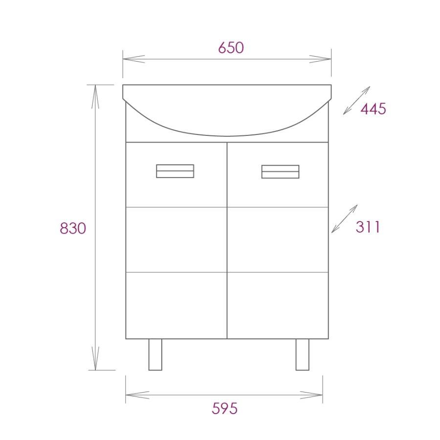 Тумба Onika Балтика 65 напольная, белая (ум. Балтика 65/ум. Элеганс 65) Тумба Onika Балтика 65 напольная, белая (ум. Балтика 65/ум. Элеганс 65)