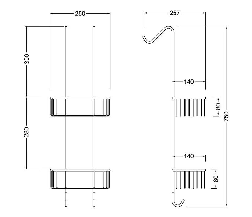 Полка 2-ярусная Timo Nelson 150084/00 chrome Полка 2-ярусная Timo Nelson 150084/00 chrome