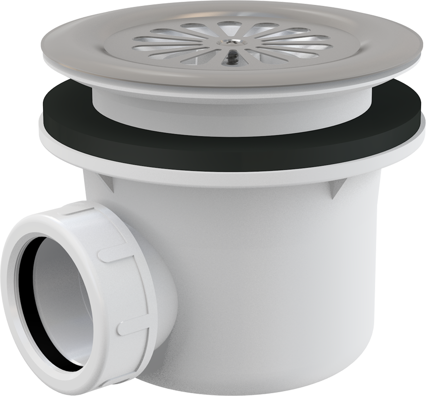 Cифон для душевого поддона с нержавеющей peшeткой Cифон для душевого поддона с нержавеющей peшeткой