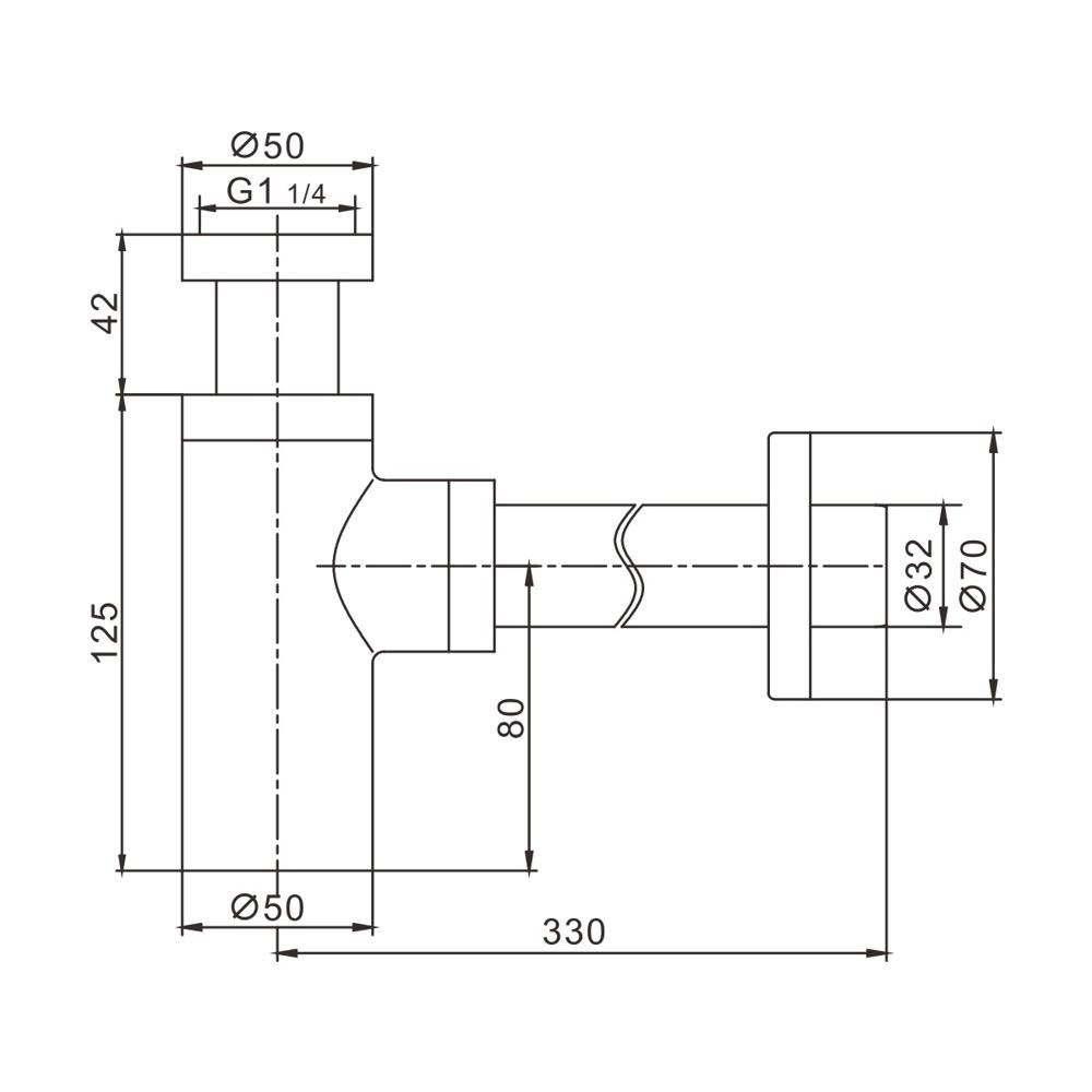 Сифон для раковины, Rose,RS22 Сифон для раковины, Rose,RS22