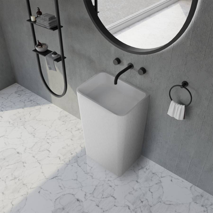 Раковина отдельностоящая ABBER Stein AS2505-H белая матовая Раковина отдельностоящая ABBER Stein AS2505-H белая матовая