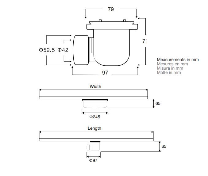 Сифон Vsph-D611 с гидрозатовром Сифон Vsph-D611 с гидрозатовром