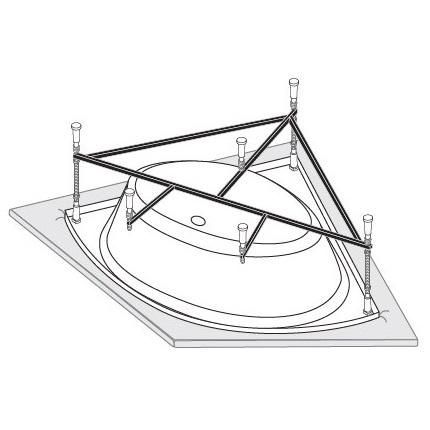 Каркас к ванне VAGNERPLAST Mini Catalina 125x125 Каркас к ванне VAGNERPLAST Mini Catalina 125x125