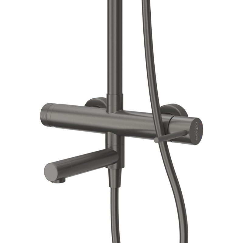 RELAX-CVD-NOP Душевая стойка со смесителем и изливом, черный матовый RELAX-CVD-NOP Душевая стойка со смесителем и изливом, черный матовый