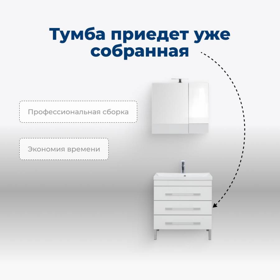 Тумба под раковину Aquanet Верона 58 белый (напольная 3 ящика) Тумба под раковину Aquanet Верона 58 белый (напольная 3 ящика)