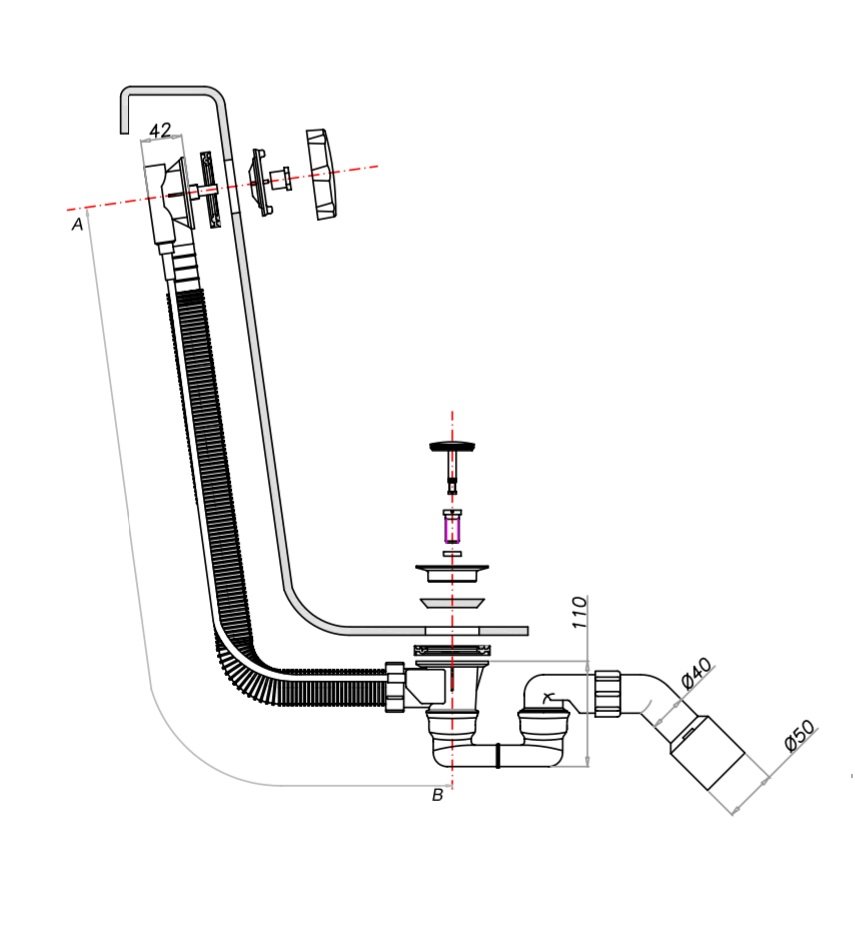 Слив-перелив OMNIRES CGS TK104-PLUS-3.43+64-SBL (черный BLM) Слив-перелив OMNIRES CGS TK104-PLUS-3.43+64-SBL (черный BLM)