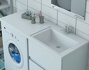 Раковина Эстет Даллас 100 R ФР-00002062 над стиральной машиной Белая Раковина Эстет Даллас 100 R ФР-00002062 над стиральной машиной Белая