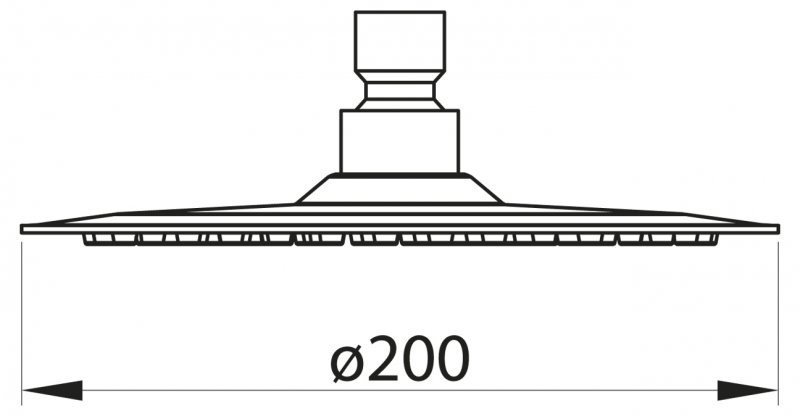 Верхний душ, круглое сечение, нержавеющая сталь, 20 cm, исполнение сатин BB-SLDC1-IN Верхний душ, круглое сечение, нержавеющая сталь, 20 cm, исполнение сатин BB-SLDC1-IN