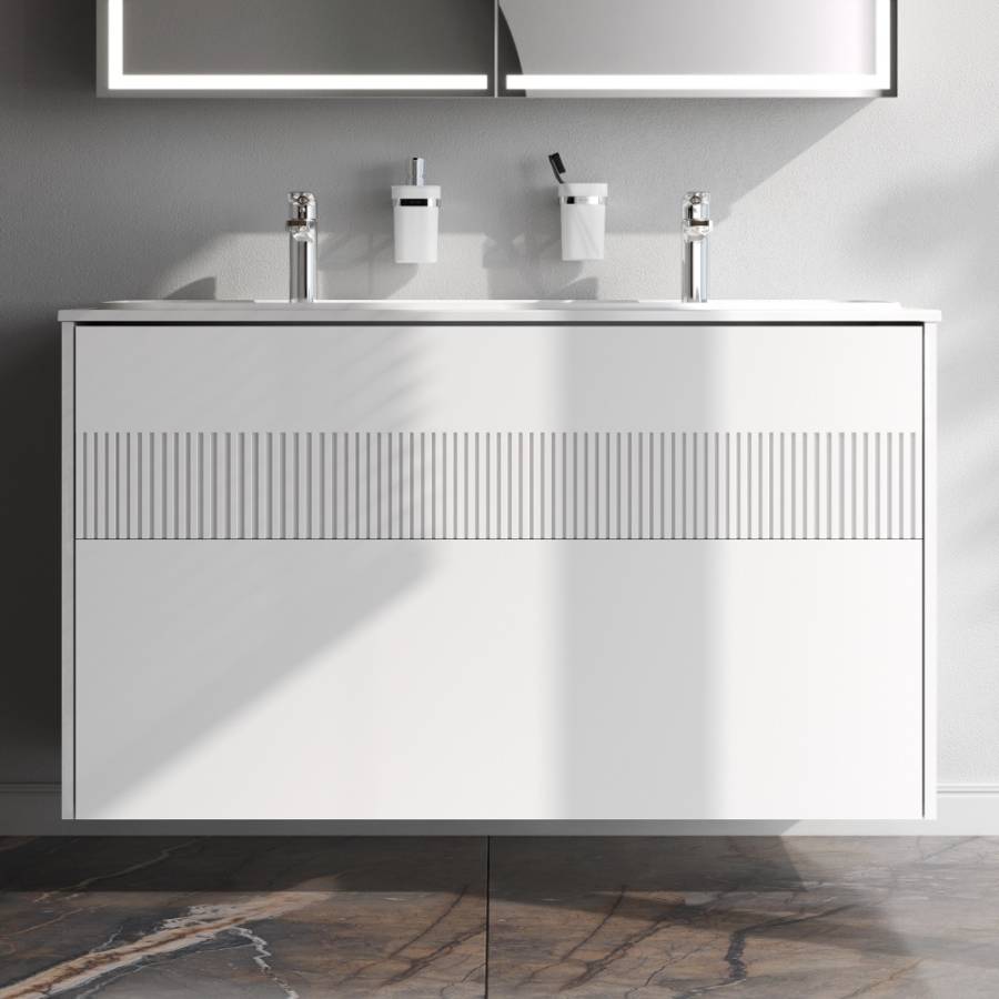 База под раковину, 2 ящика, 120 см, белый матовый M8FFUX1202WM База под раковину, 2 ящика, 120 см, белый матовый M8FFUX1202WM