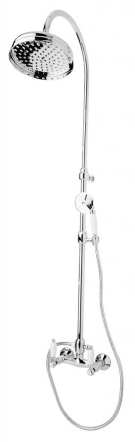 FIRST-CD-30-01-M Душевая колонна со смесителем, верхним (30 см) и ручным душем Исполнение: хром, Ручки: Металл  FIRST-CD-30-01-M Душевая колонна со смесителем, верхним (30 см) и ручным душем Исполнение: хром, Ручки: Металл