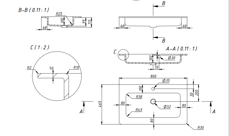 Тумба с раковиной Creto Bravo Gray 80 см Тумба с раковиной Creto Bravo Gray 80 см
