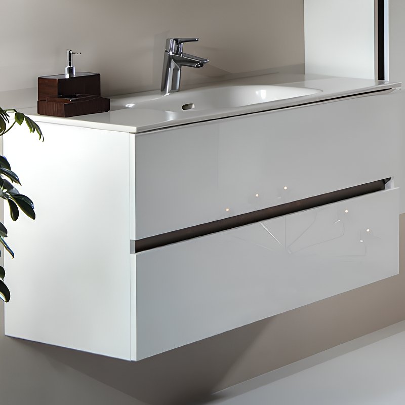 Тумба без раковины Vallessi 100*46cm WHITE 2 полки, 837-100-W Boheme Тумба без раковины Vallessi 100*46cm WHITE 2 полки, 837-100-W Boheme