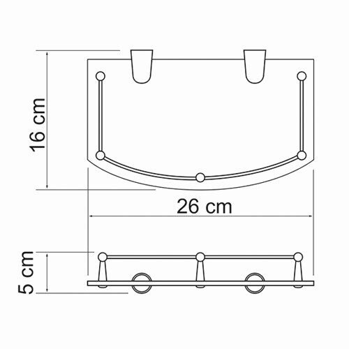 K-588 Полка стеклянная K-588 Полка стеклянная