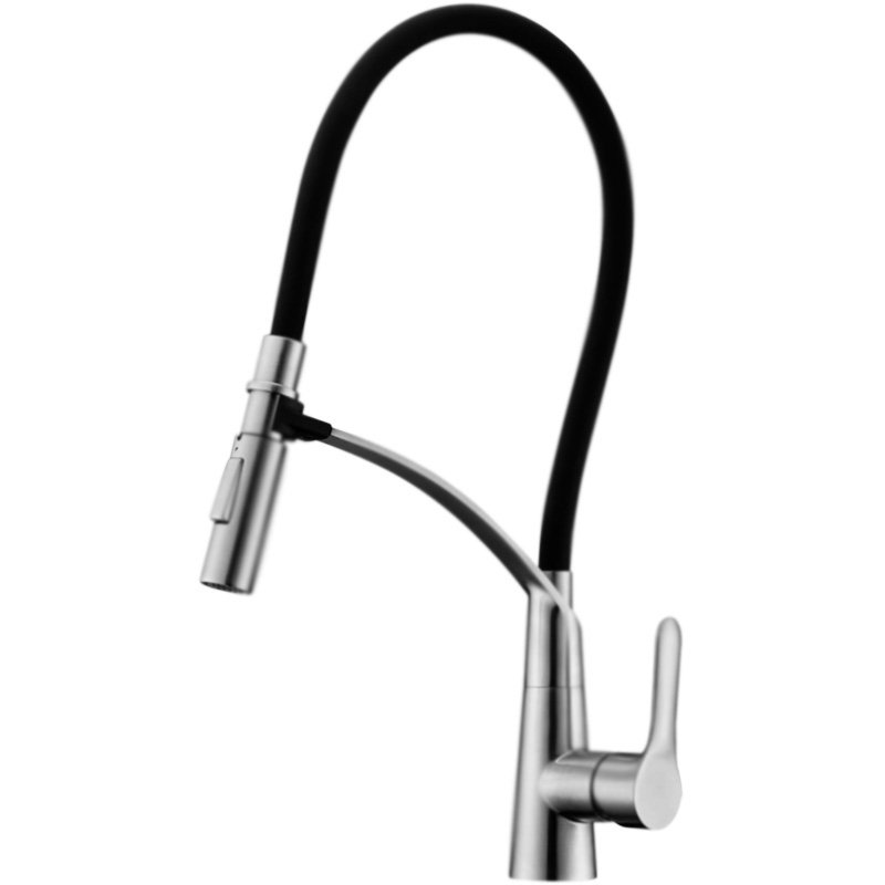 Смеситель для кухни с гибким изливом, двухрежимный, нержавеющая сталь, исполнение сатин BB-LAM36-IN Смеситель для кухни с гибким изливом, двухрежимный, нержавеющая сталь, исполнение сатин BB-LAM36-IN