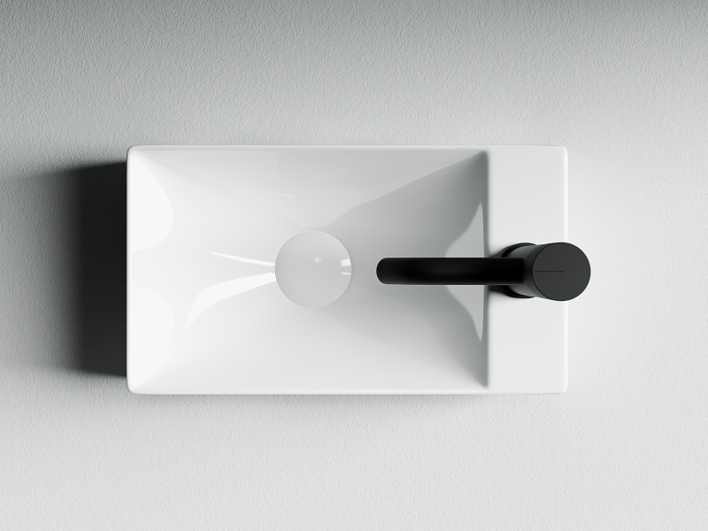 Умывальник подвесной прямоугольный (отверстие под смеситель R) Element 375*215*100мм Умывальник подвесной прямоугольный (отверстие под смеситель R) Element 375*215*100мм