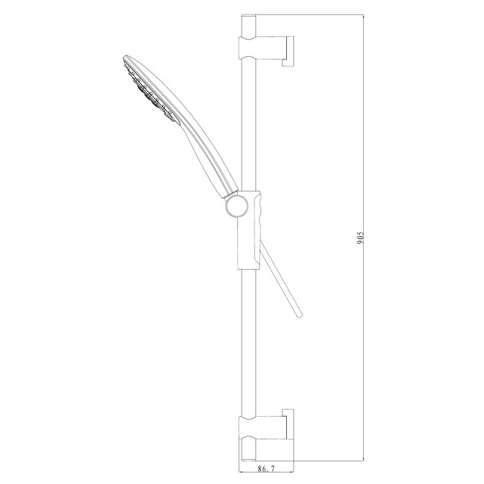 Душевой гарнитур на штанге OMNIRES DAVIS-SXLUXCR (хром) Душевой гарнитур на штанге OMNIRES DAVIS-SXLUXCR (хром)
