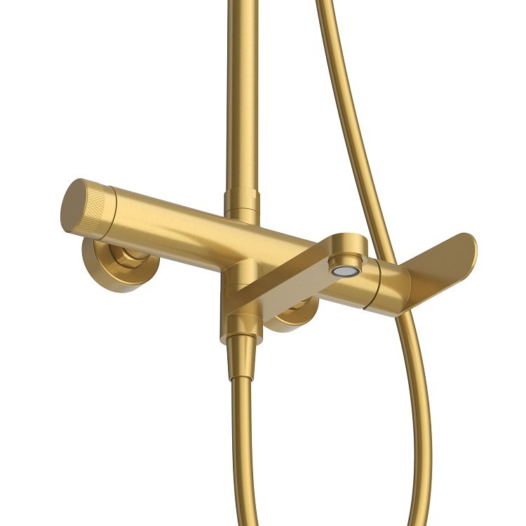 STYLUS-CVD-NOP Душевая стойка со смесителем и изливом, черный матовый STYLUS-CVD-NOP Душевая стойка со смесителем и изливом, черный матовый