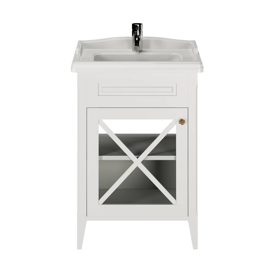 Тумба под раковину Creto Vetra 60, белая Тумба под раковину Creto Vetra 60, белая