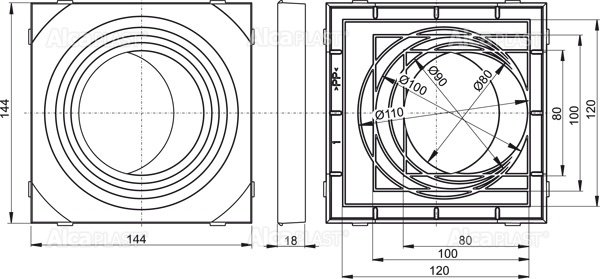 Вставка для водосточной трубы универсальная – черный Вставка для водосточной трубы универсальная – черный