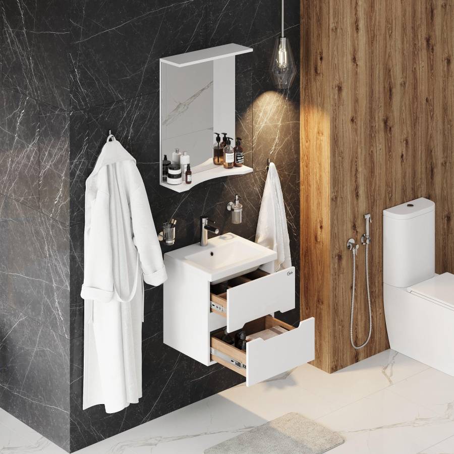 Тумба Onika Айленд 50 подвесная, белая (ум. Como 50/Фостер 50) Тумба Onika Айленд 50 подвесная, белая (ум. Como 50/Фостер 50)