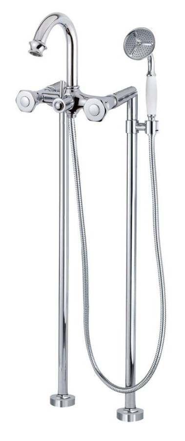 APHRODITE-VDP-01-S1 Напольный смеситель для ванны с ручным душем Исполнение: Хром, Ручки: Металл  APHRODITE-VDP-01-S1 Напольный смеситель для ванны с ручным душем Исполнение: Хром, Ручки: Металл