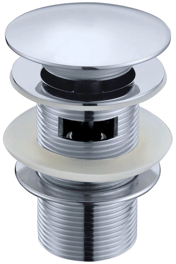 Слив для раковины с переливом, автомат(клик-клак) BRILLANTE Слив для раковины с переливом, автомат(клик-клак) BRILLANTE