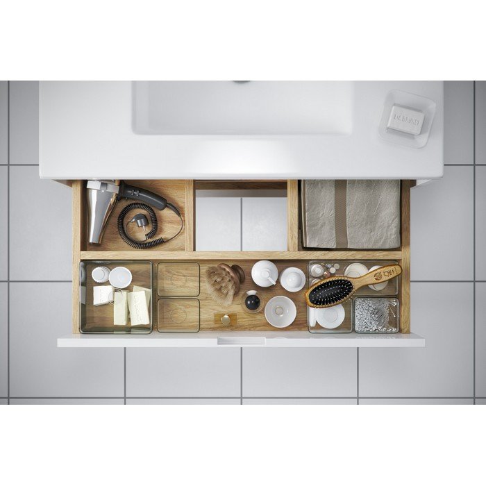 Тумба под раковину EXCELLENT Tuto 80 см (белый/дуб), 2 ящика Тумба под раковину EXCELLENT Tuto 80 см (белый/дуб), 2 ящика