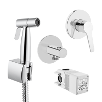 Комплект Встроенный Смеситель с гигиеническим душем на 2 отверстия Комплект Встроенный Смеситель с гигиеническим душем на 2 отверстия