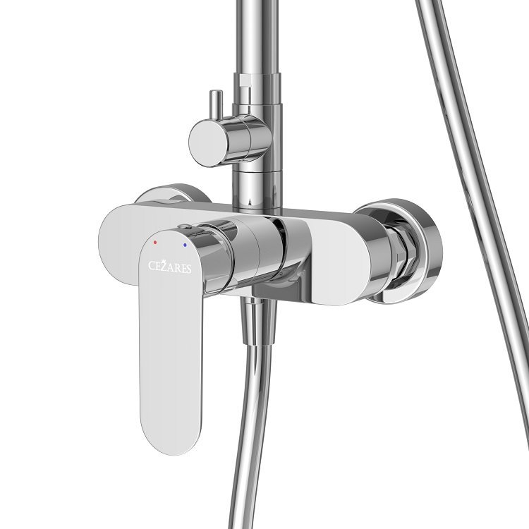 STYLUS-CD-IN Душевая стойка со смесителем, сатин STYLUS-CD-IN Душевая стойка со смесителем, сатин