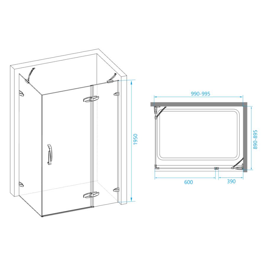 Душевой уголок RGW SA-41, 02034190-11, 90 х 100 см прямоугольный, стекло прозрачное, хром/красный Душевой уголок RGW SA-41, 02034190-11, 90 х 100 см прямоугольный, стекло прозрачное, хром/красный