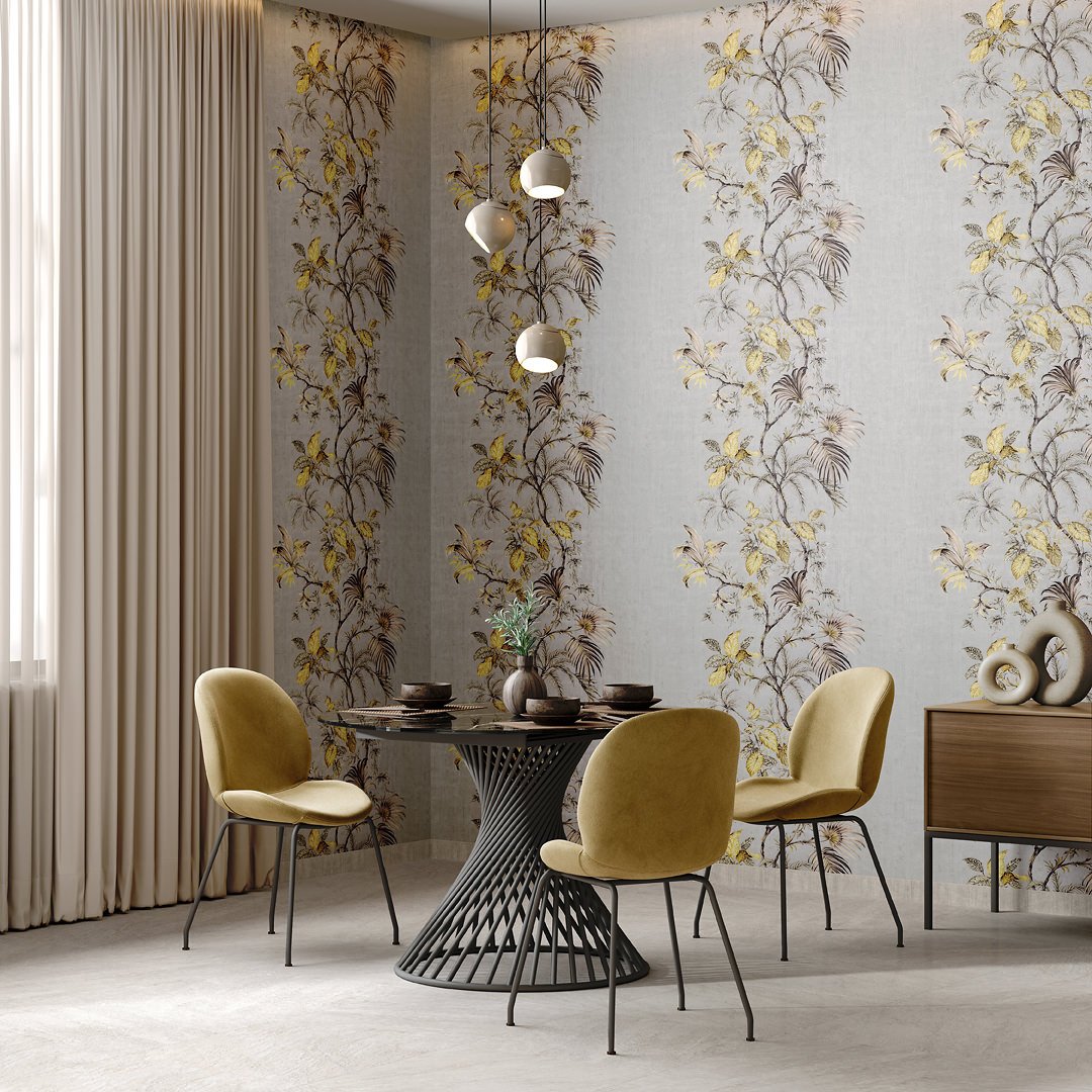 Обои виниловые Оранжерея база, жёлтый Обои виниловые Оранжерея база, жёлтый
