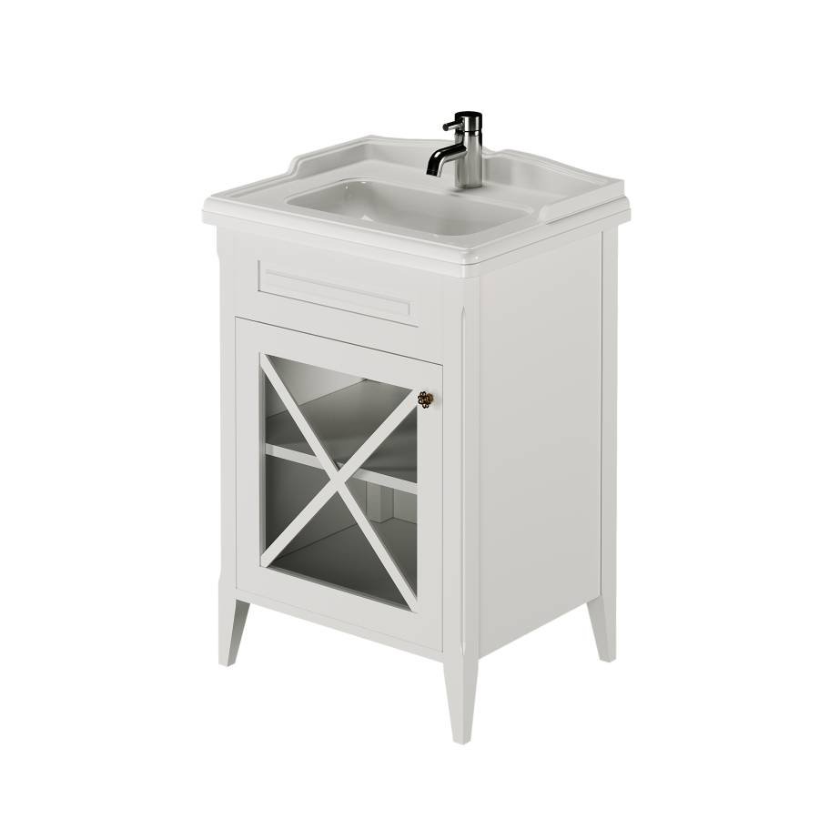 Тумба под раковину Creto Vetra 60, белая Тумба под раковину Creto Vetra 60, белая