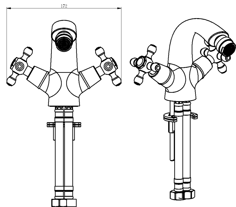 Смеситель для биде SATINE Бронза Смеситель для биде SATINE Бронза