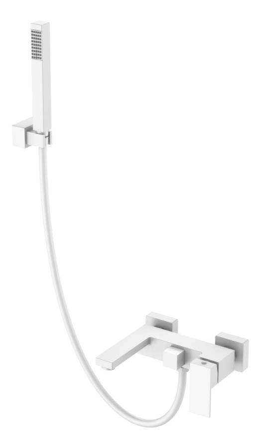 Смеситель для ванны с душем Qubic Matt White Смеситель для ванны с душем Qubic Matt White