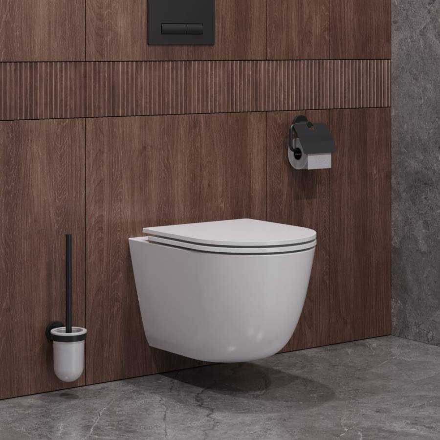 RELAX Унитаз подвесной, безободковый с системой смыва "Торнадо", с сиденьем soft close, 49 см, CZR-38088-49-TH-TOR/SC RELAX Унитаз подвесной, безободковый с системой смыва "Торнадо", с сиденьем soft close, 49 см, CZR-38088-49-TH-TOR/SC