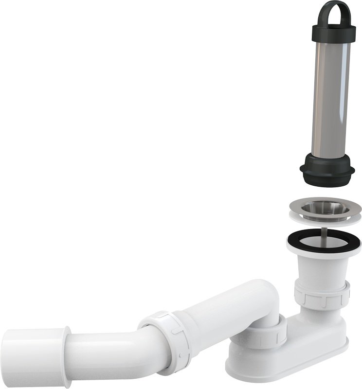 Сифон для душевого поддона с гидрозатвором и коленом Сифон для душевого поддона с гидрозатвором и коленом