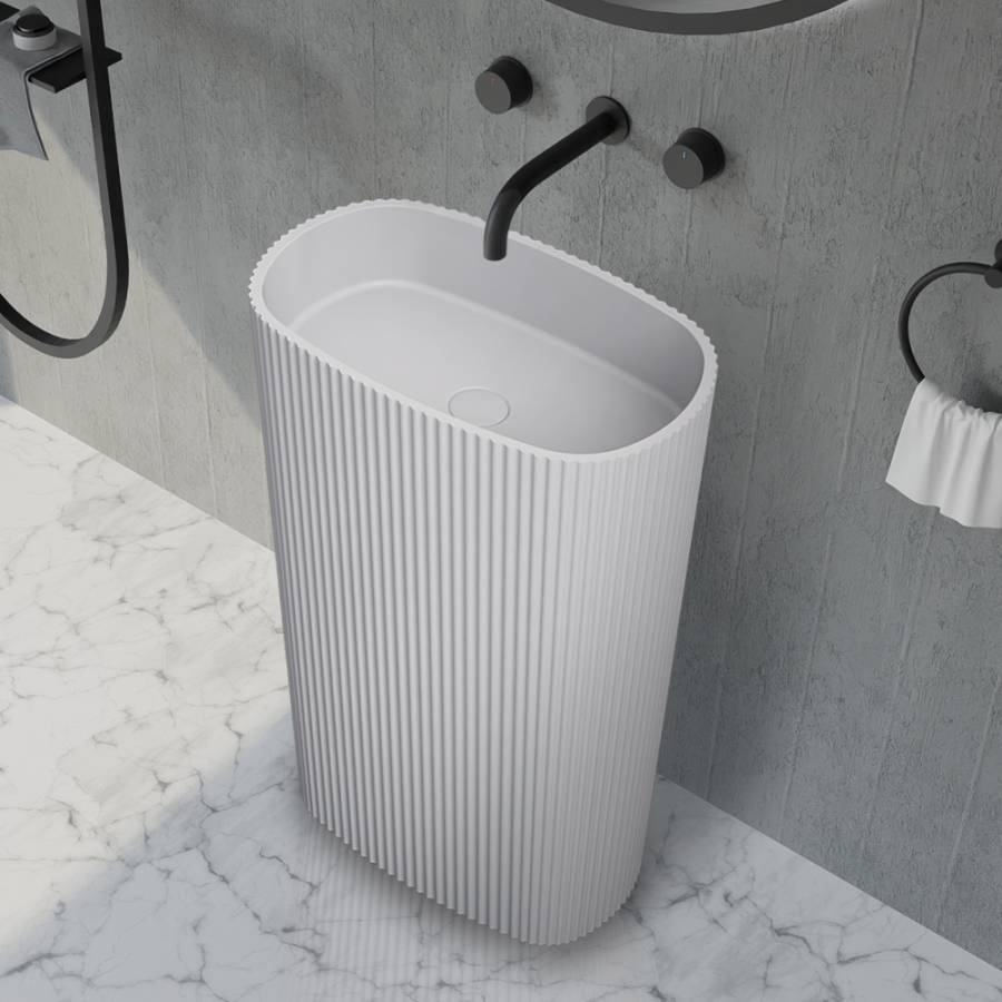 Раковина отдельностоящая ABBER Stein AS2502-H белая матовая Раковина отдельностоящая ABBER Stein AS2502-H белая матовая