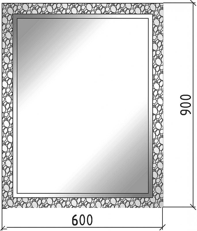 Зеркало AURA 60*90 белое, с подсветкой 537 Boheme Зеркало AURA 60*90 белое, с подсветкой 537 Boheme