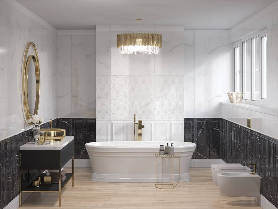 Плитка Meissen Keramik Gatsby белый 25x75 GTU051 Плитка Meissen Keramik Gatsby белый 25x75 GTU051